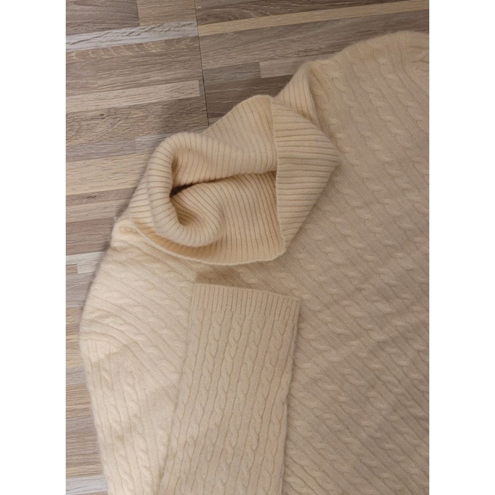 Anne Klein Sport Ivory/Cream Colored Women's Cashmere Turtleneck Sweater, Women'